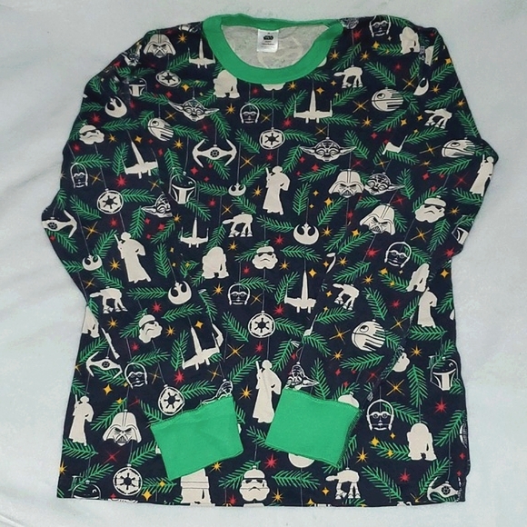 STAR WARS Holiday Long John Pajama Set Kids Size S-M (READ) - Picture 5 of 12